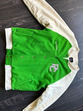 Peace Collective Home is Toronto green letterman jacket
